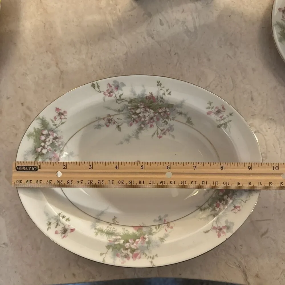 Theodore Haviland Apple Blossom Lot Gravy Boat Veg Bowl (2) Meat Platters NY
